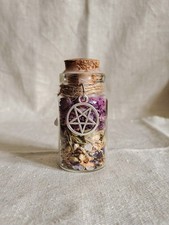 Witches Magical Mini Spell Bottle/Talisman For Protection
