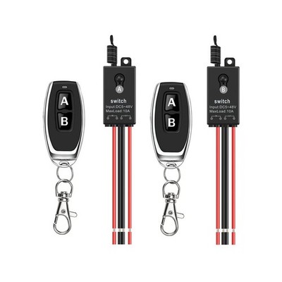 12v Remote Control Switch,2 Way Mini Wireless Switches,DC 12V/24V/4... Fast Ship