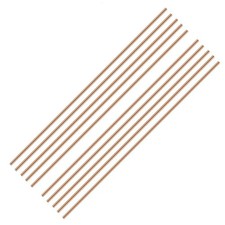 Euogeudel 10PCS Pure Copper Round Rod Length 15.7" Dia: 6mm, reddish-brown