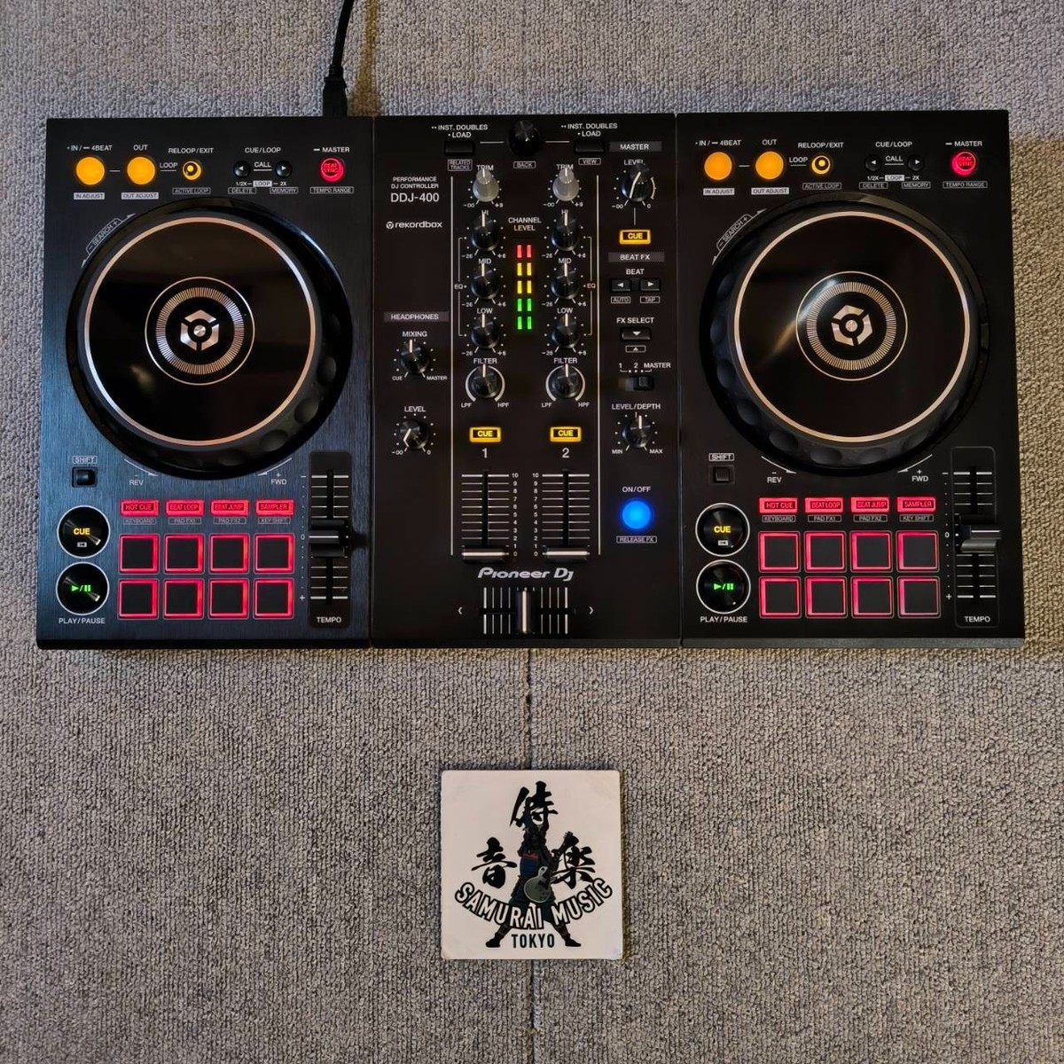 Pioneer DDJ-400 DJコントローラー +ケーブル付 Pioneer DJ DDJ-400 DDJ400 2-Channel 2ch DJ Controller W/USB