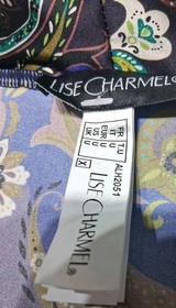 Lise Charmel Luxurious Silk Multicolor Paisley Print Robe One Size