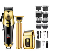 T9 Vintage Men s Electric Hair Clipper Beard Trimmer Rechargeable Grooming Kit G