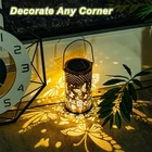 2PCS Solar Outdoor Hanging Lantern Lights LED Butterfly Lamp Waterproof Garden