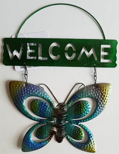 Garden Metal ‘Welcome’ Signs Sunfaces & Butterflies, Select: Design - Picture 5 of 7