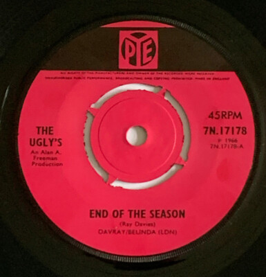 The Ugly s End of The Season Rare Uk Pye 45 Beat Psych 1966 Nice Copy !!