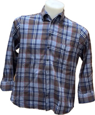 Walbusch Hemd Gr. 38 (S)Langarm Blau Mehrfarbig Sweatshirt Herren Poloshirt Edel