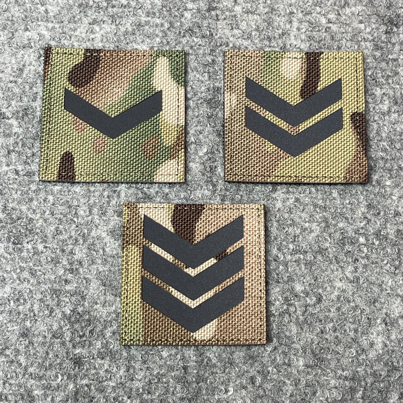 UK British Army Style Laser Cut IR Multicam Rank Patch, Lance Corporal, Sergeant - Picture 1 of 7