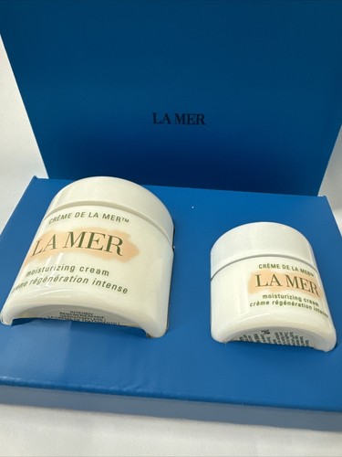 La Mer The Creme De La Mer Duet Moisturizing Cream Keepsake Box Set~2 oz 0.5 oz - Picture 2 of 6