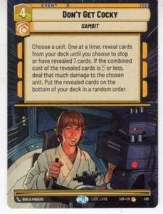 Star Wars Unlimited Hyperspace Card #485 Don't Get Cocky