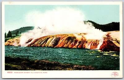 #ad #ad c1905 Excelsior Geyser YELLOWSTONE PARK WY ANTIQUE Detroit Photographic Postcard $24.76