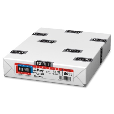 NCR Carbonless 4-part Pre-collated Straight Paper 8½ X11  For Offset And Digital