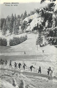 Romania Poiana Brasov Peisaj De Iarna Ski Fond Carte Postale Ebay