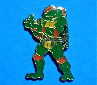 TEENAGE MUTANT NINJA TURTLES - RAPHAEL - TWO THUMBS UP - VINTAGE LAPEL PIN