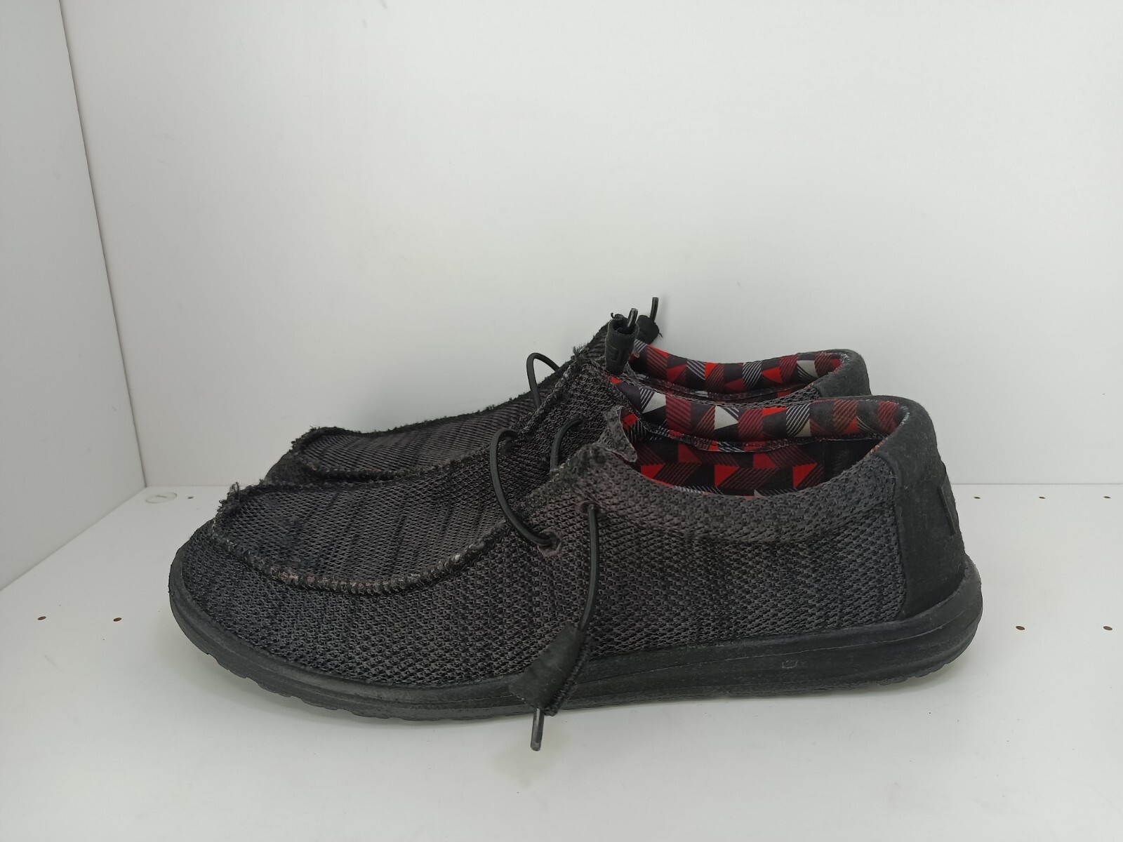 Hey Dude Wally Sox Jet Black Men's Shoes Comfortable … Gem