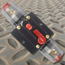 CAR STEREO AUDIO 12V CIRCUIT BREAKER FUSE IN-LINE FITS 4 8 GAUGE WIRE 40 AMP US