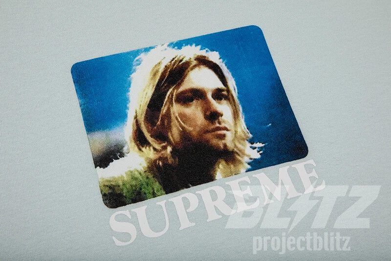 supreme L Kurt Cobain Tee Pale Blue