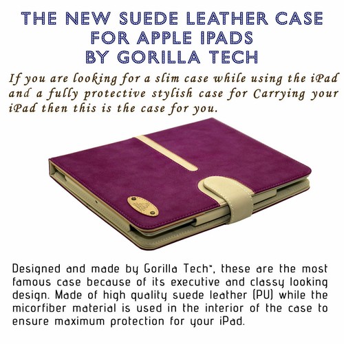 Funda abatible de cuero gamuza para iPad Mini 1/2/3/, Mini 4 con soporte billetera de lujo - Imagen 46 de 58
