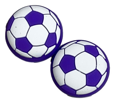 Thumb Grips x 2 For PS4 PS5 XBOXONE Xbox Series Toggle Cover Cap - Purple Soccer