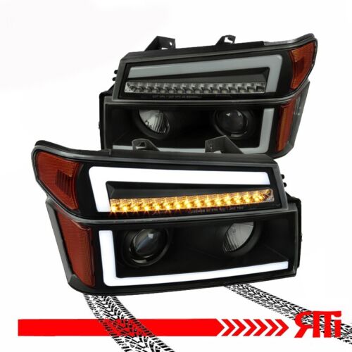 For Colorado Canyon 04-12 Projector Headlight +LED Sequential Turn Signal Smoked