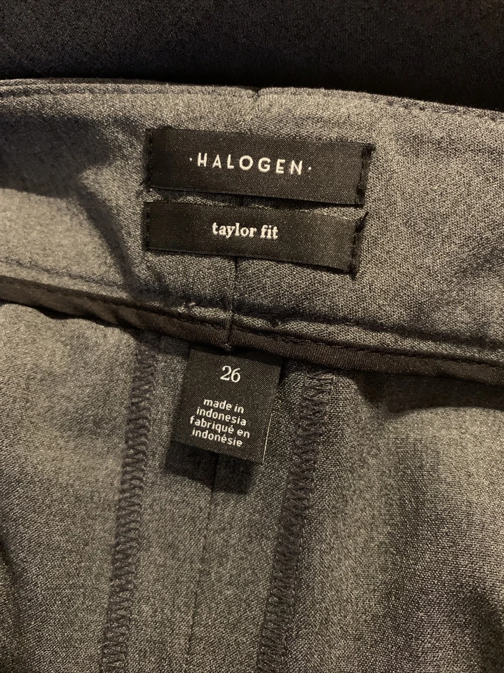 Halogen Taylor Fit Grey Charcoal Women’s Career  Plus Pants Sz 26 - Image 2 of 4
