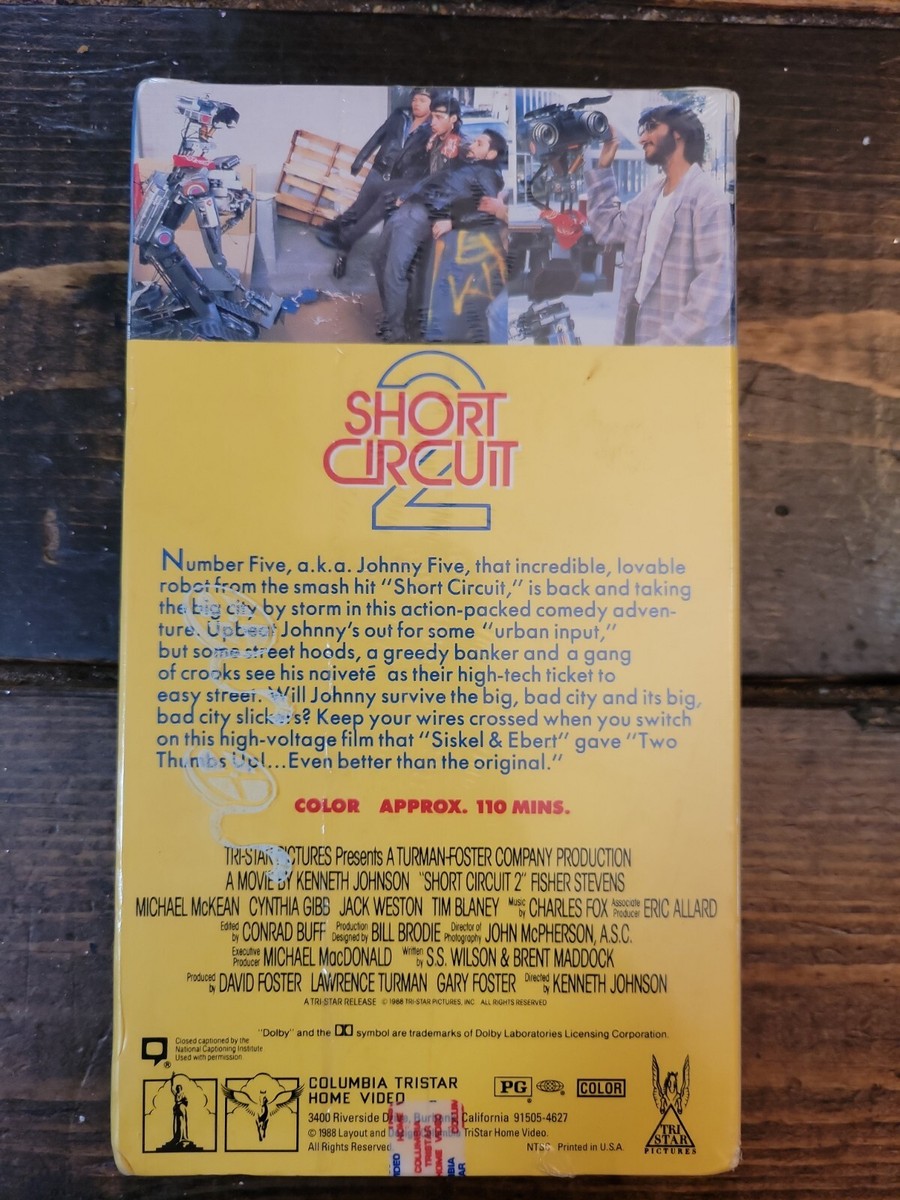 Short Circuit 2 (VHS, 1992, Closed Captioned) for sale