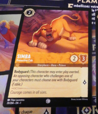Lorcana Chapter 1 Disney Card Game Simba Karte 20/204 Englisch Mint