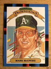1988 Donruss Mark McGwire Diamond Kings Card #1 Athletics Low-Grade Fair O/C