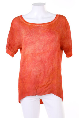 FUNKY STAFF Kurzarm-Bluse D 36 rot orange
