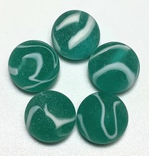 16mm Blueberry Freeze Glass Mega Marble Players 5/8th" Pack of 5 VACOR RARE
