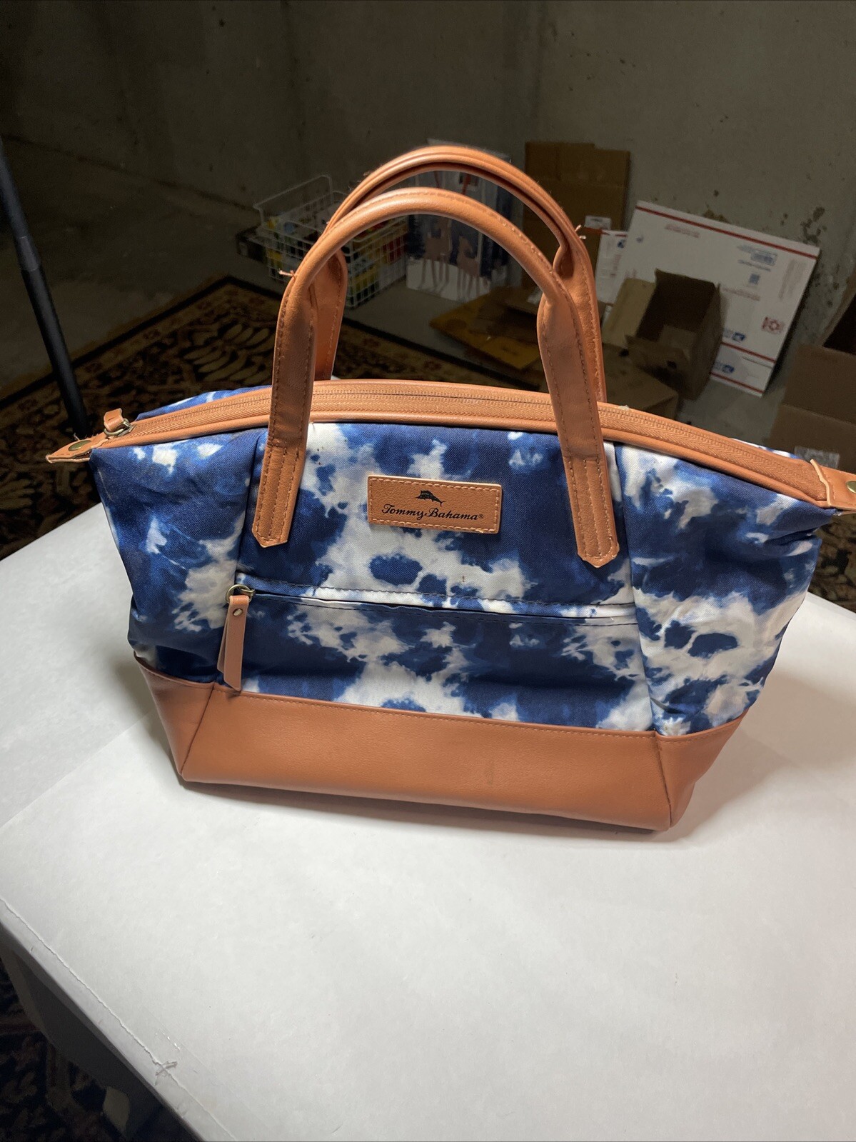 Insulated Blue Tommy Bahama Lunch Tote Handbag
