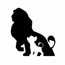 Vinyl Decal for Window - Lion King Simba Silhouette (Disney)