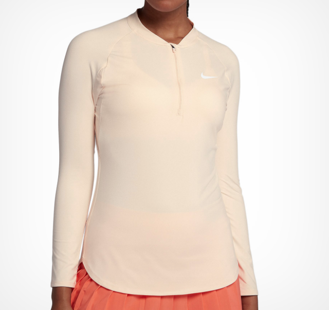 nike peach half zip