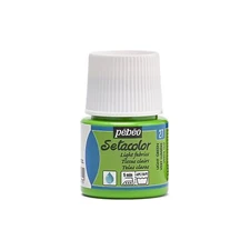 GreenGlow 45ml: Setacolor Light Fabrics Paint - Vibrant Light Green for DIY Proj
