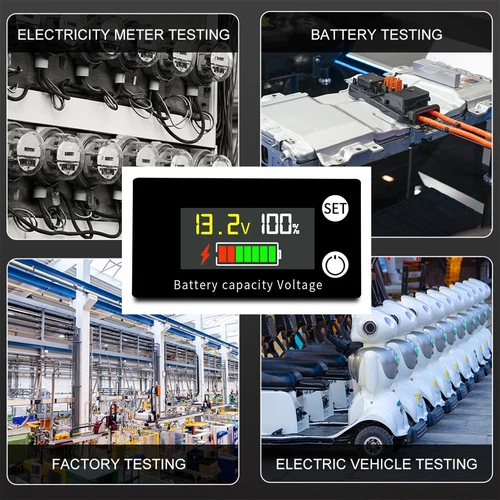 2x Farb Batterie Kapazität Monitor Messgerät DC8-100V 12/36/48V Prozent Spannungen - Bild 16 von 20