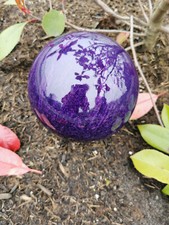 Dekokugel 15 cm Edelstahl dunkel lila Kugel Dekorationskugel Gartenkugel