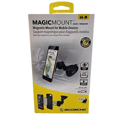 Scosche Magic Mount Pro Magnetic Mount for Mobile Devices Dash/Window 360 Swivel