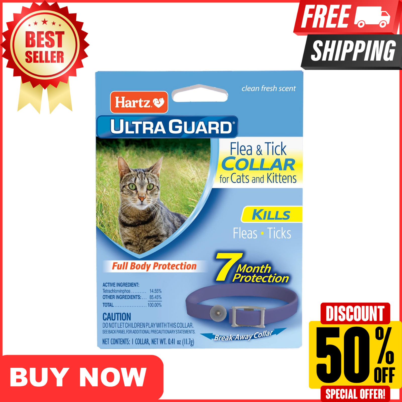 Hartz Ultraguard Best Flea And Tick Collar For Outdoor Cats Hartz