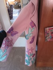 Sugar Thrills Pink Floral Butterfly Patchwork Style Trench Peacoat