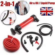 Multi Use Transfer Siphon Syphon Air Pump Fuel Oil Water Liquid Extractor Kits