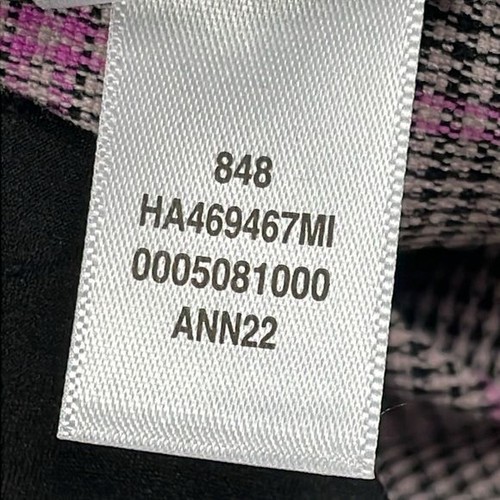 Nuevo Pantalón Halógeno Gris Rosa Cuadros Micro Pata de Gallo Acampanado Talla 14 - Imagen 10 de 11