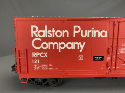Atlas O 6504-2 Evans 53  Double-Plug Door Boxcar Ralston Purina 3-Rail O1552 LZ