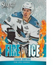 2013-14 Select Fire on Ice Stars Prizms Green #FS30 Logan Couture /25