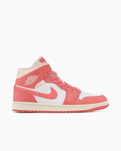 Scarpe Nike Air Jordan 1 Mid da donna taglia 7 rosa fragole e crema BQ6472-186 - Foto 12 di 12