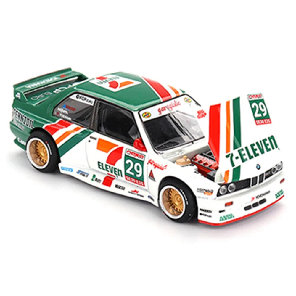 MINI GT 街道ハウス  M3 セブンイレブン　チェイス MINI GT x KAIDO HOUSE BMW M3 E30 7-ELEVEN KAIDO WORKS LARRY CHEN
