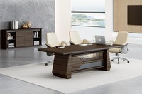 Brauner Konferenztisch Designer BüRotische Arbeitszimmer Holz MöBel