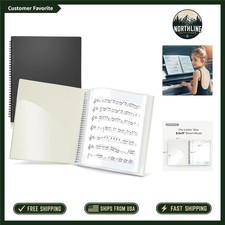 Elegant 8.5x11 Music Folder with 24 Dual-Use Sleeves for Sheet Music Storage