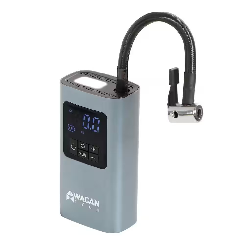150 Psi Portable Tire Inflator With Pressure Gauge Displ