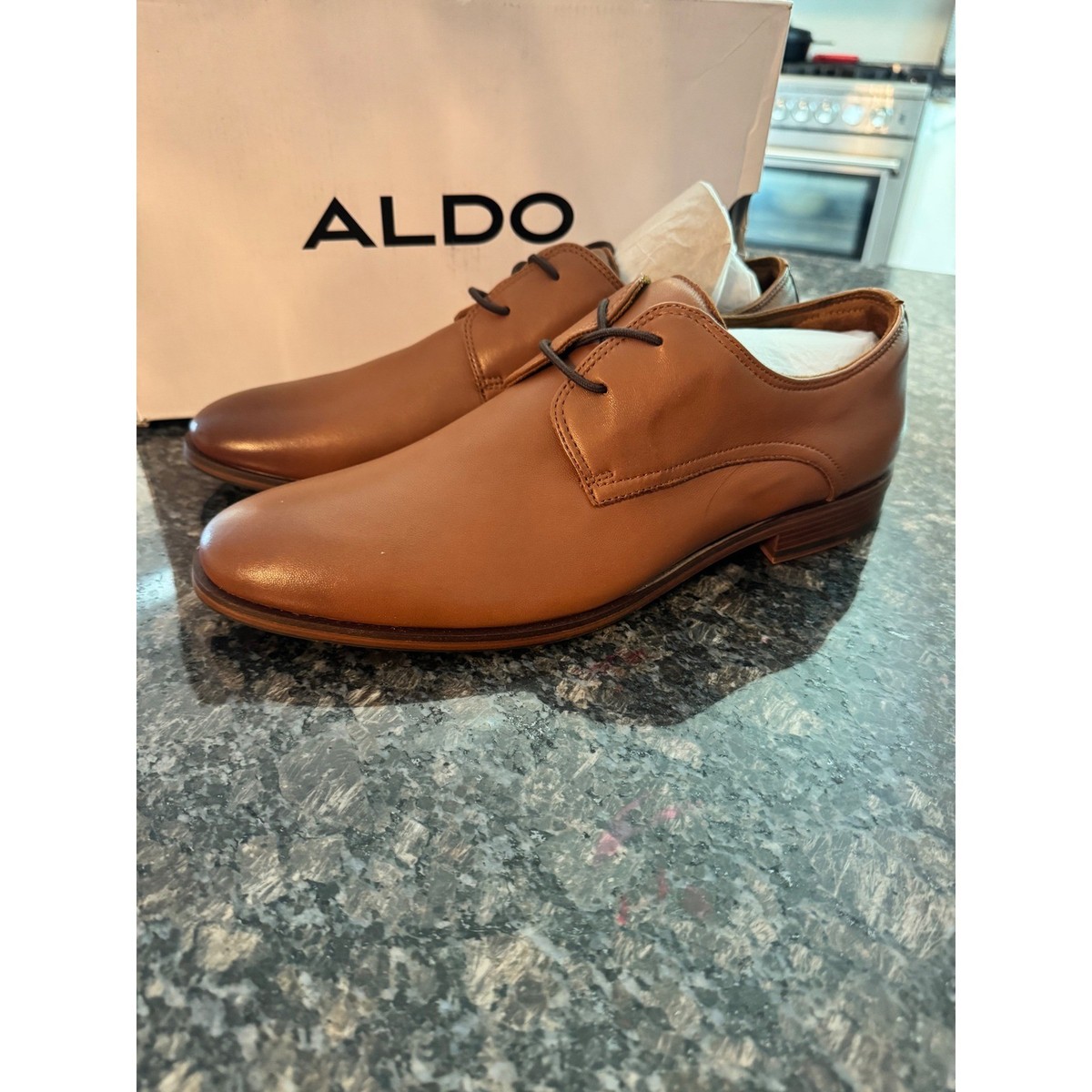 Aldo Shirdon-220 Mens Cognac Brown Derby Dress Shoes Size 12 MH13004 MC14019 Aldo Shirdon-220 Mens Cognac Brown Derby Dress Shoes Size 12  main image 2