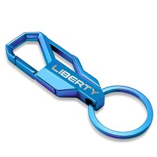 Jeep Liberty Blue Carabiner-style Snap Hook Metal Key Chain