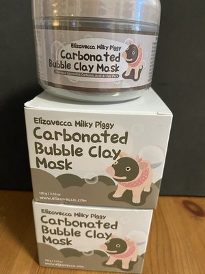 NEW ~ Elizavecca Milky Piggy Carbonated Bubble Clay Mask 100g ~ 3.53oz Lot Of 2